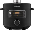 Moulinex Turbo Cuisine & Fry CE7788-2 w 1: elektryczny szybkowar i frytkownica powietrzna do 1450 W, nieprzywierająca miska sferyczna, 15 programów automatycznych, timer, akcesoria, czarny