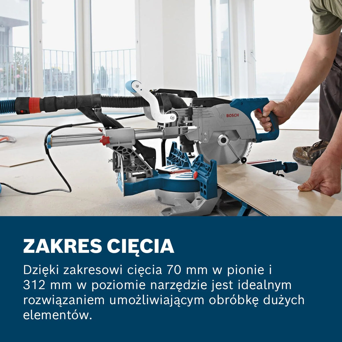 Bosch Professional: ukośnica do paneli GCM 8 SJL (1 600 W, średnica tarczy pilarskiej 216 mm, 1 tarcza pilarska, zacisk)