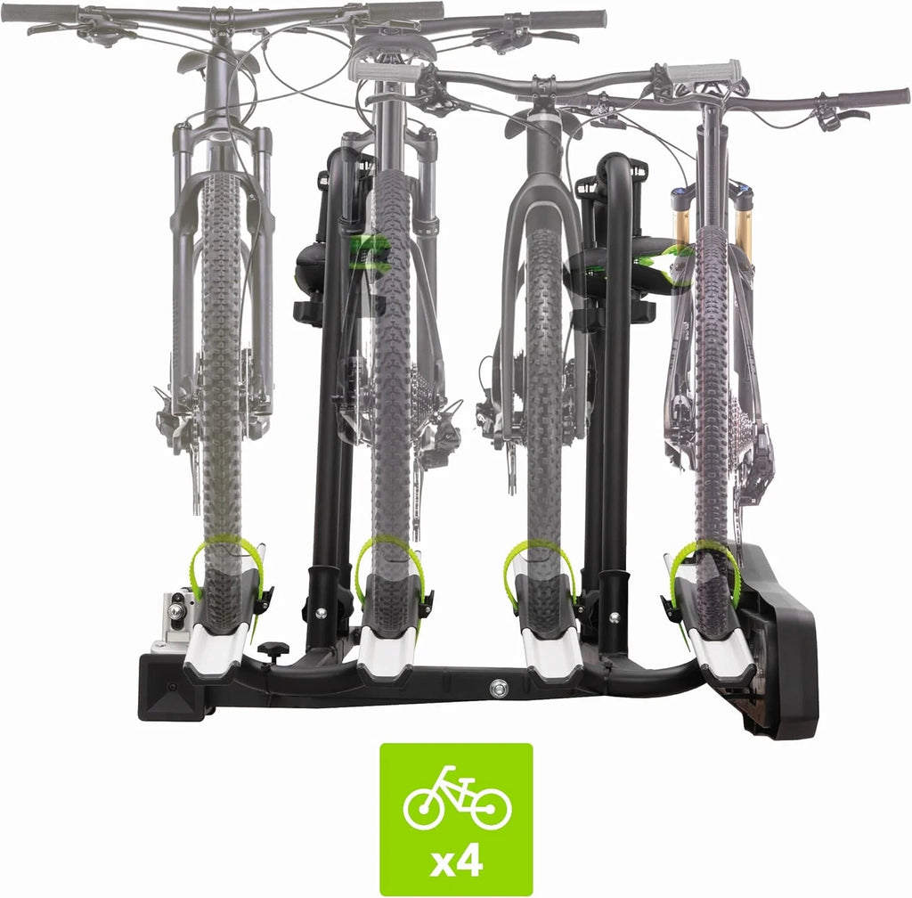 Zenith 4 bagażnik rowerowy na 4 rowery - uchylny - antykradzieżowy - łatwy montaż - bezpieczny i wygodny transport - udźwig 15 kg na jedną szynę