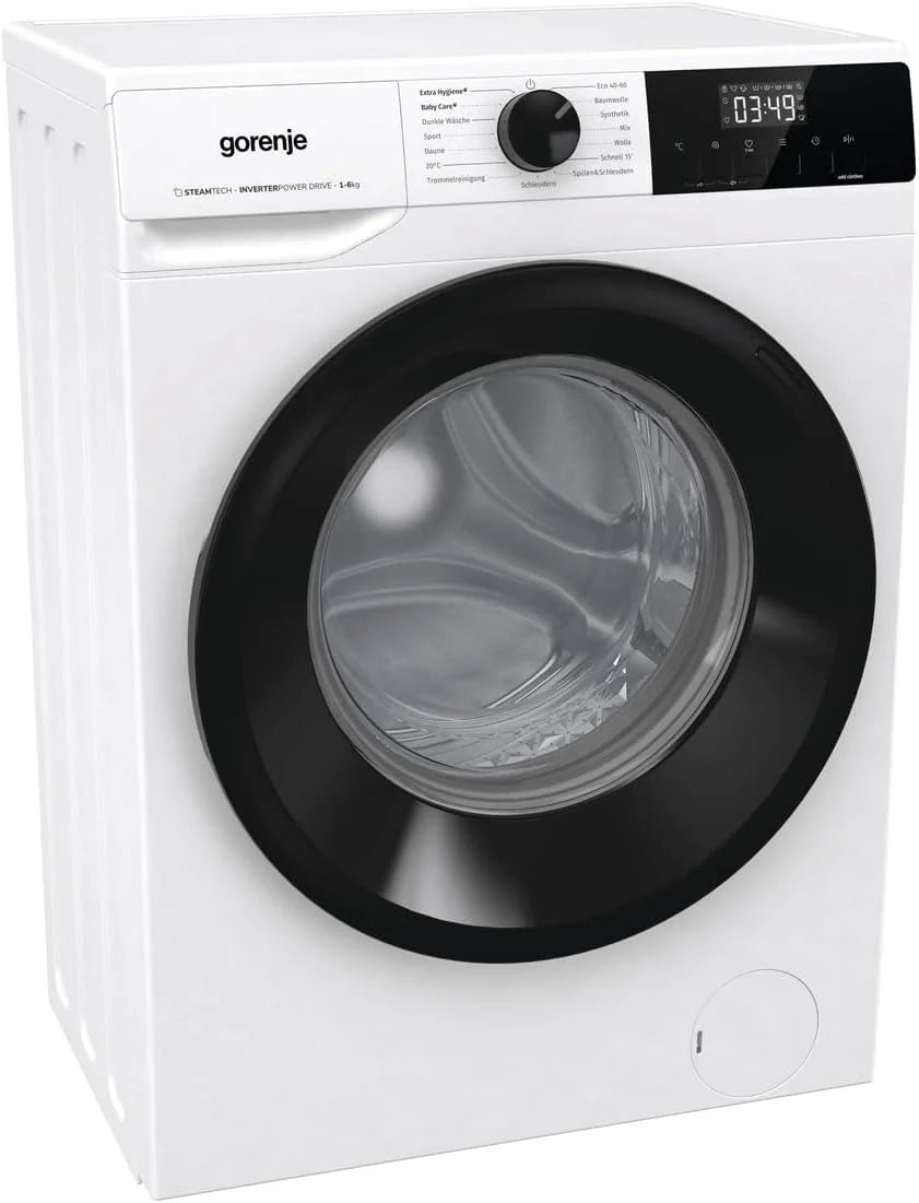 Gorenje WNHPI64SAPS/DE pralka z funkcją pary / 6 kg / 1400 obr./min / 15 programów/AquaStop/Inverter PowerDrive silnik/bęben ze stali nierdzewnej/zabezpieczenie przed dziećmi/EEK A/biała