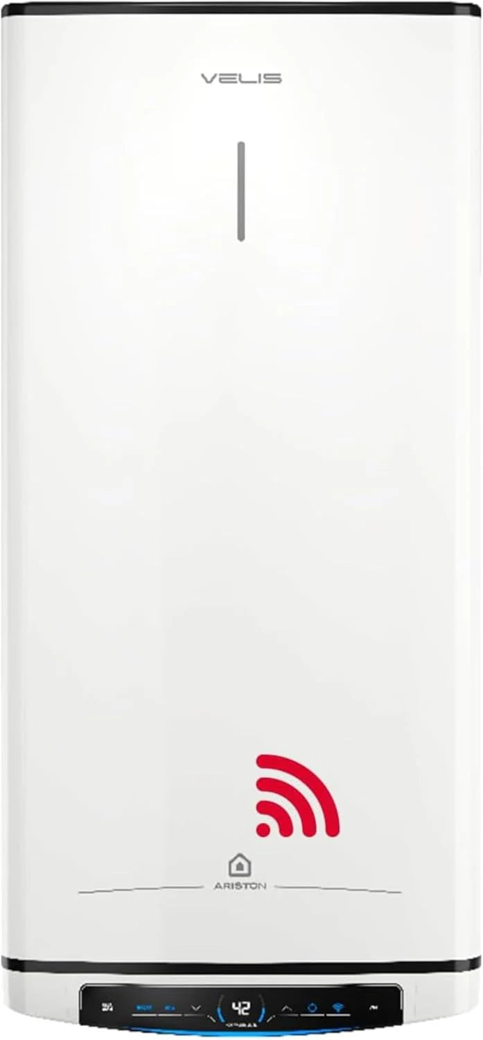 Ariston Velis Pro Wifi - elektryczny podgrzewacz wody, wielopozycyjny elektryczny podgrzewacz wody, elektryczny termos o pojemności 50 litrów, Wi-Fi i funkcja ECO-EVO 79,7 x 27,5 x 51,1 cm, instalacja