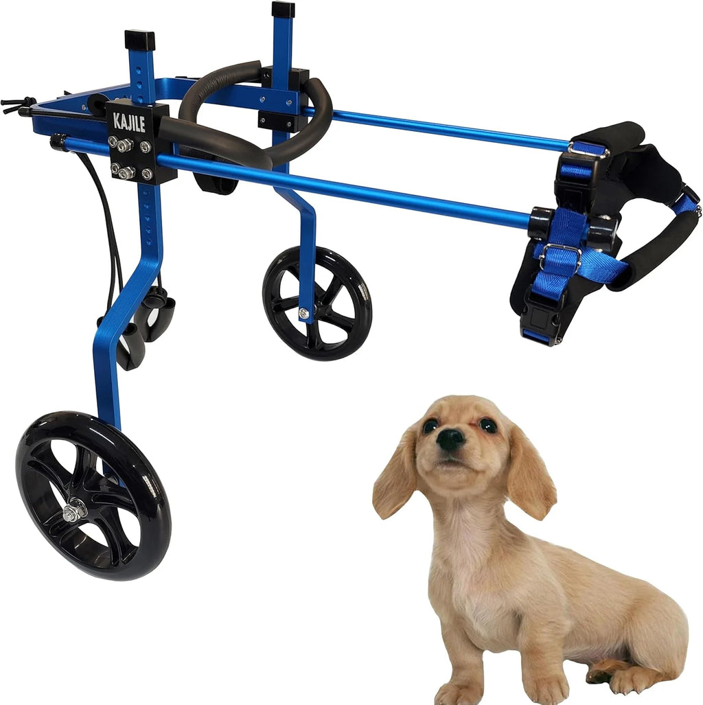 Regulowane 2 koła wózek dla psa,XXL-2 Rozmiar Dla Niepełnosprawnych Rehabilitacja tylnych łap psa, Fit Wysokość 55-70cm, Szerokość 24-32cm, Długość 35-45cm
