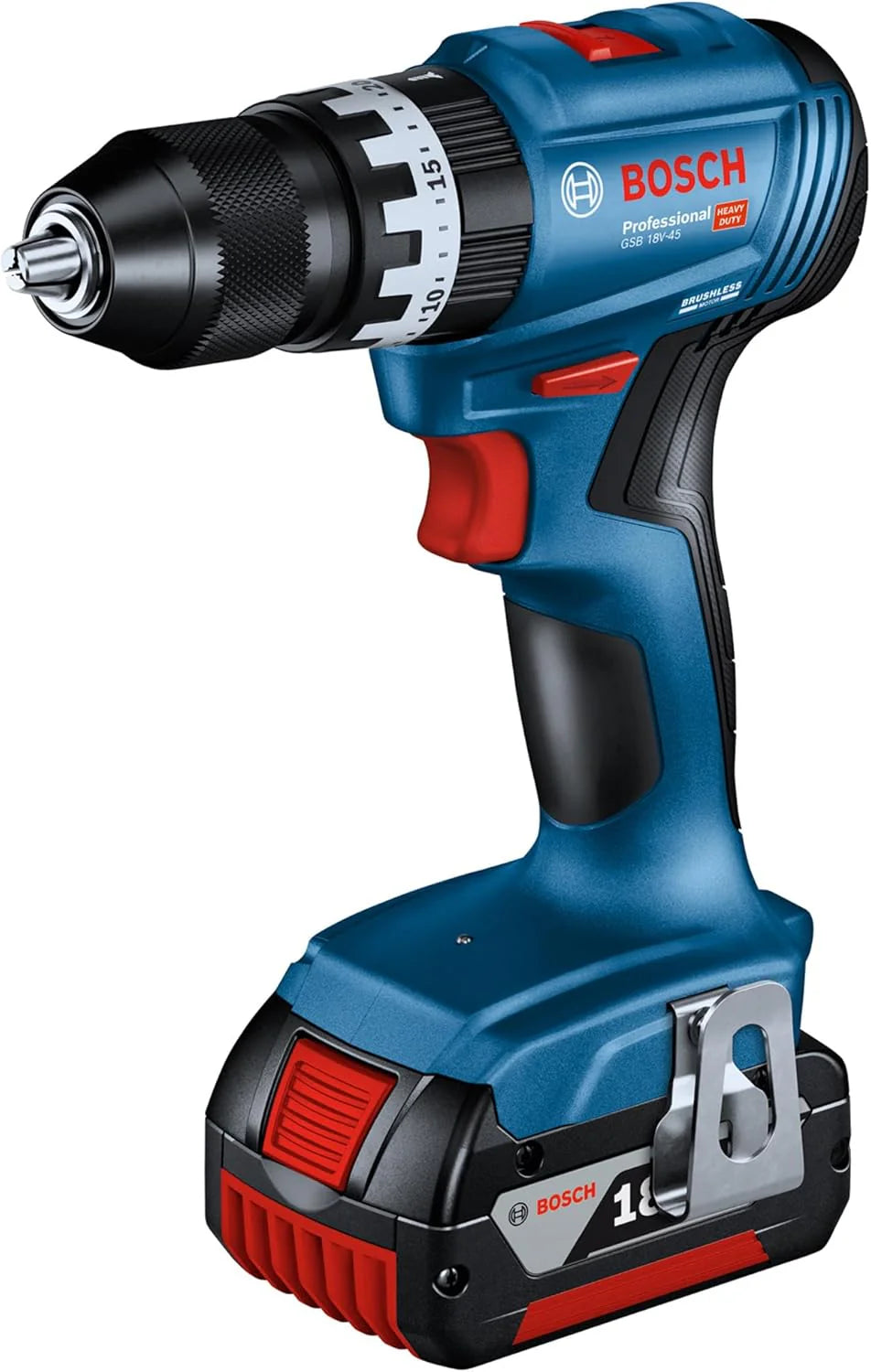 Bosch Professional 18V System Akumulatorowy zestaw Combo: GSB 18V-45 + GBH 18V-22 + GWS 18V-8 (zestaw: 3 akumulatory GBA 18V 4.0Ah, ładowarka GAL 18V-40, torba) – Amazon Exclusive