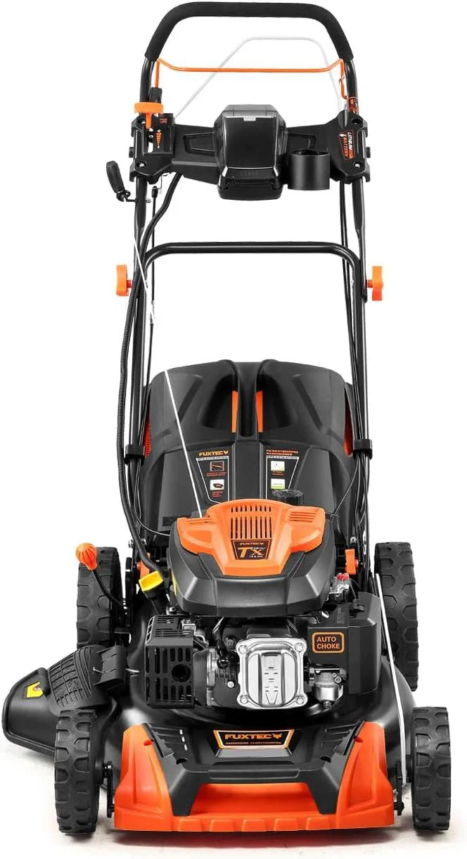 Kosiarka spalinowa FUXTEC 4w1 FX-RM5196eSPRO, 6 KM / 4,4 kW, szer. koszenia 51 cm, naped tylny regulowany, 4-suwowa, 25–75 mm, kosz 60 l i funkcja mulczowania