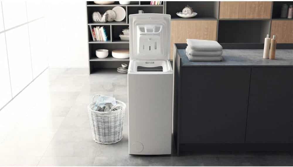 Hotpoint Ariston WMTG725BIT pralka ładowana od góry, wolnostojąca, 7 kg, 1200 obr./min, klasa B, biała