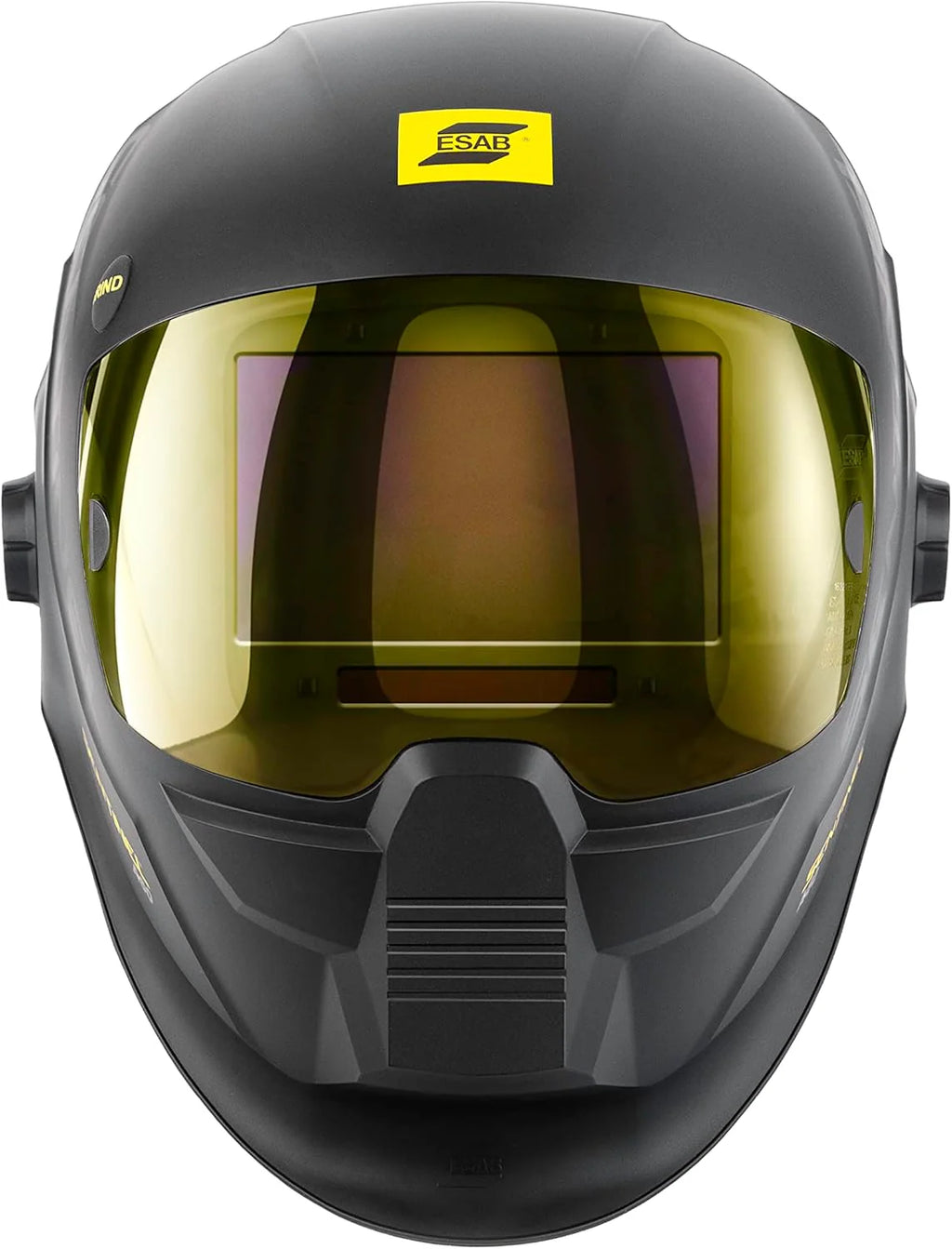 ESAB® Sentinel™ A60 kask spawalniczy, czarna, płaska konstrukcja, odporny na uderzenia nylon, duży obszar widzenia 11,8 x 7,1 cm