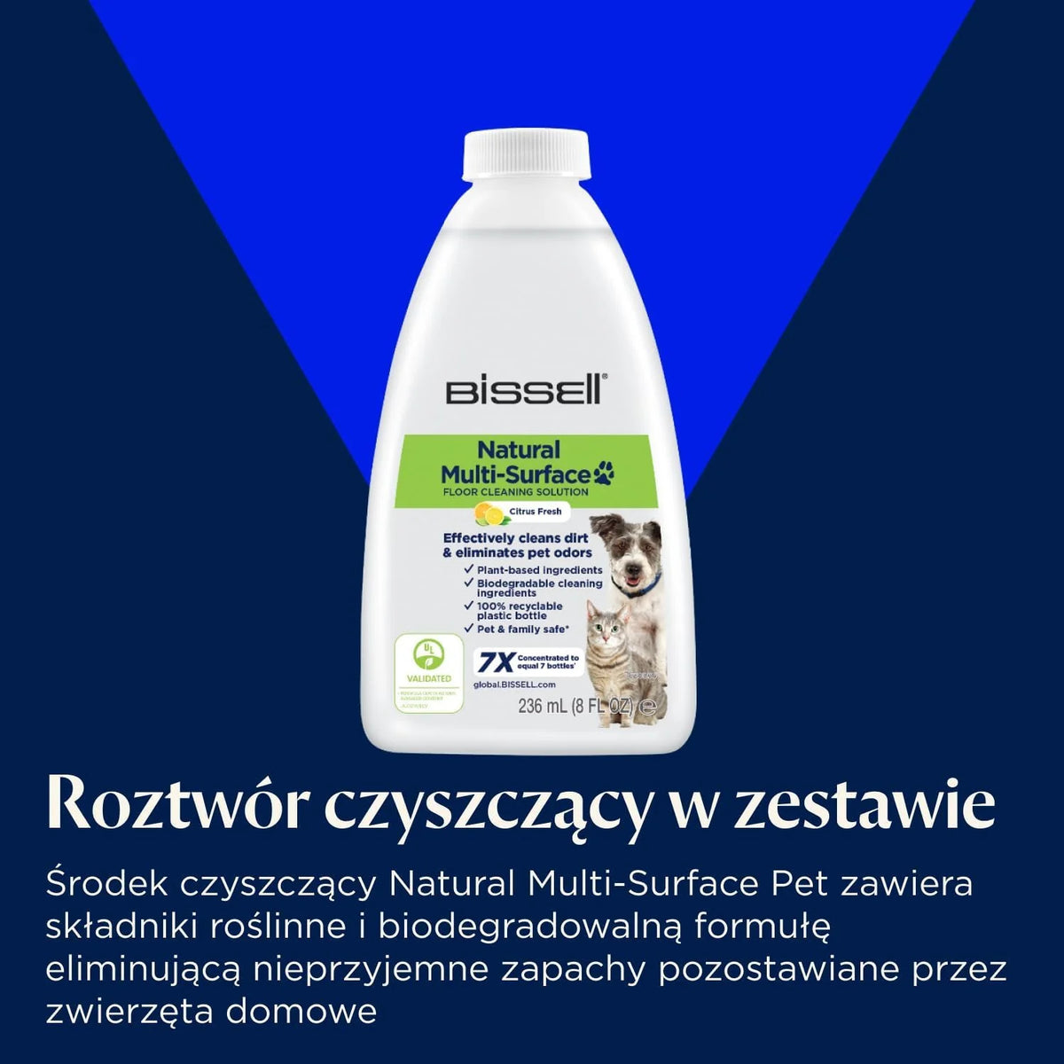 BISSELL CrossWave OmniForce, Odkurzacz Bezprzewodowy Mokro i Sucho, Odkurzanie i Mycie lub tryb Wyłącznie Odkurzania, Odkurzacz Piorący o Wysokiej Mocy, 240m² Czyszczenia Wielopowierzchniowego, 3912N