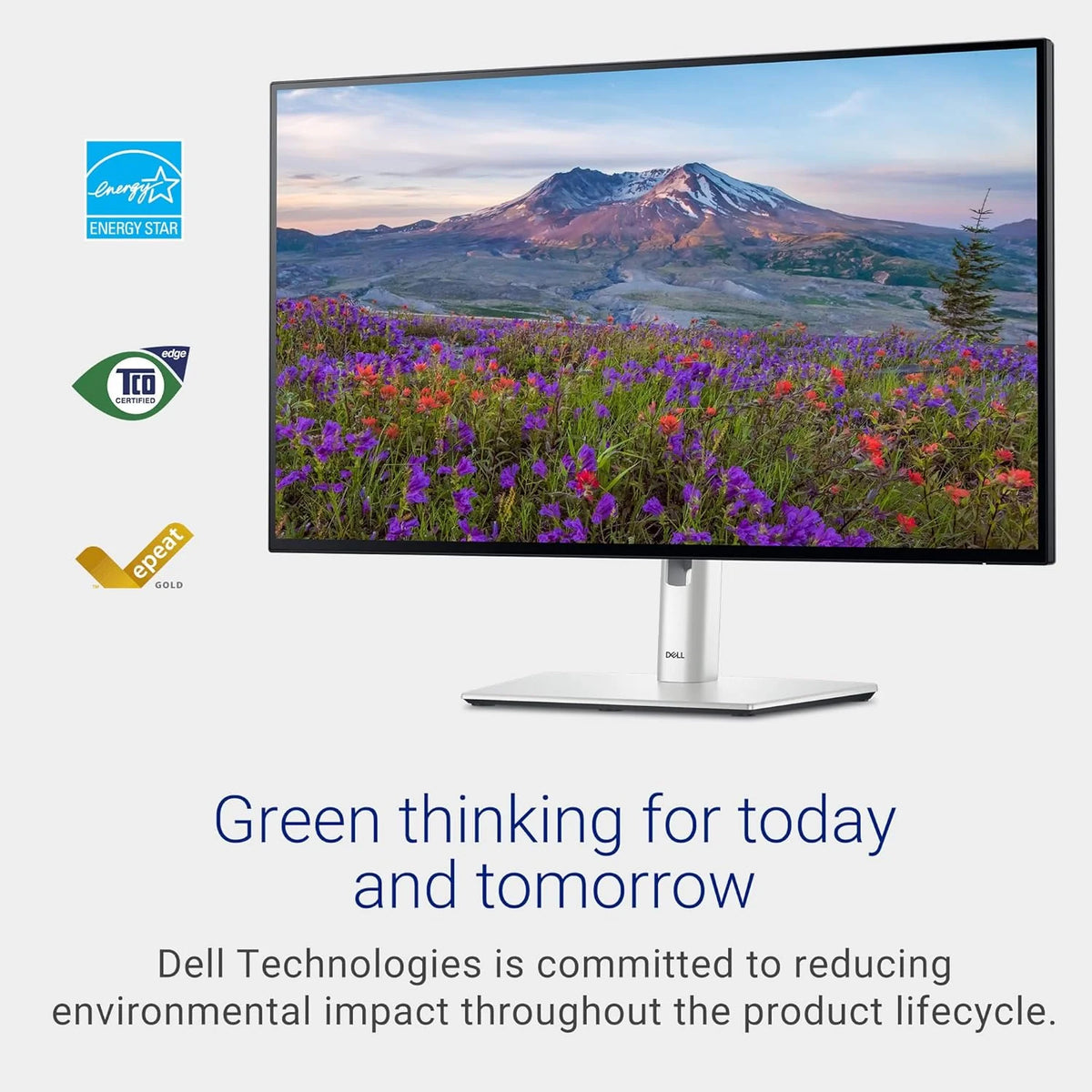 Dell U2724D UltraSharp 27-calowy monitor QHD (2560 x 1440), 120 Hz, IPS Black, 5 ms, 98% DCI-P3, 2X USB-C, 2X DisplayPort, HDMI, 3 x USB, srebrny