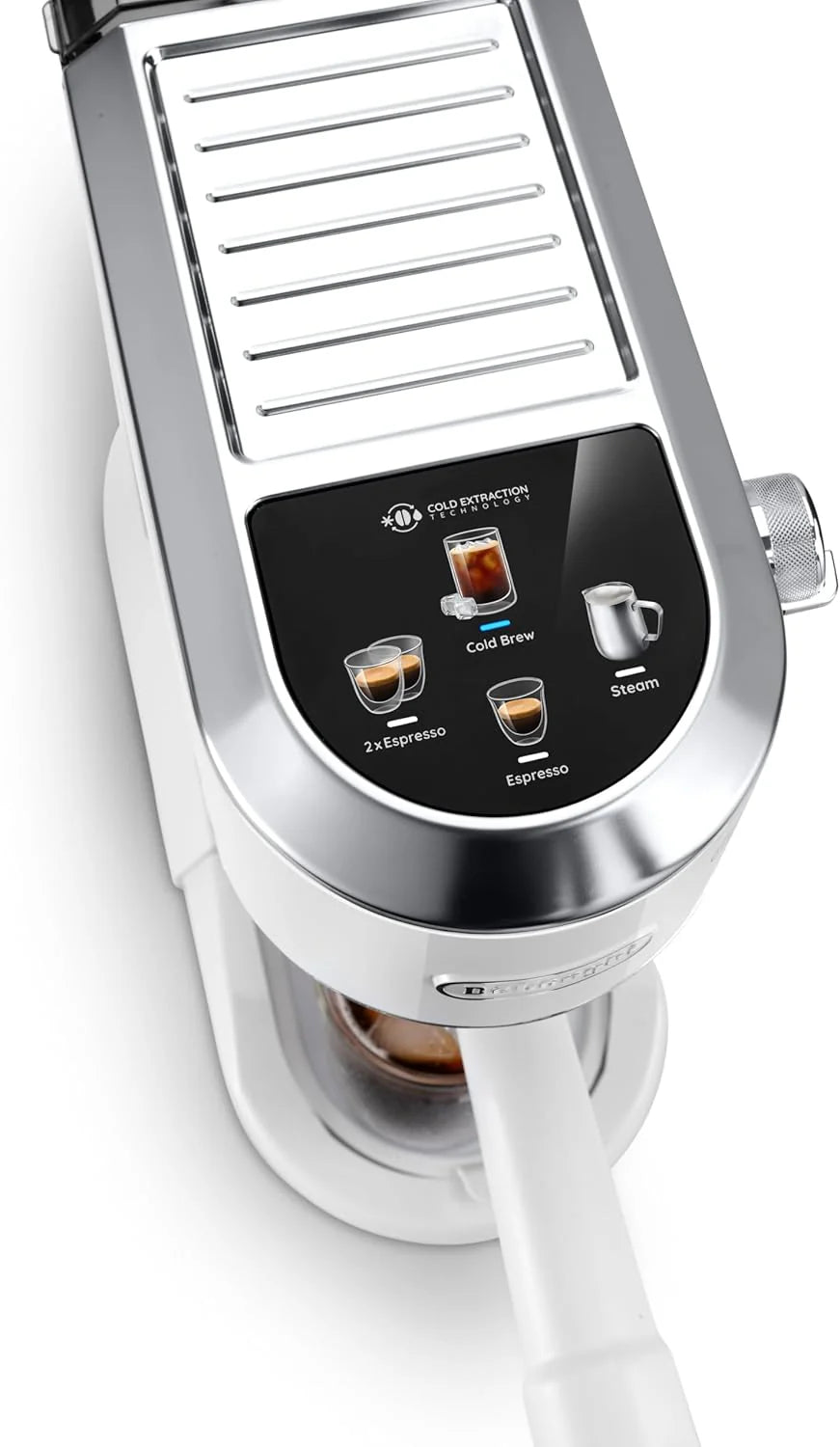 De'Longhi Dedica Duo EC890.M ręczny ekspres do kawy do espresso, cappuccino i cold brow, barman, z wyrzutnią parową do My LatteArt, wyświetlacz dotykowy, szerokość 15 cm, wyjmowany zbiornik 1,1 l,
