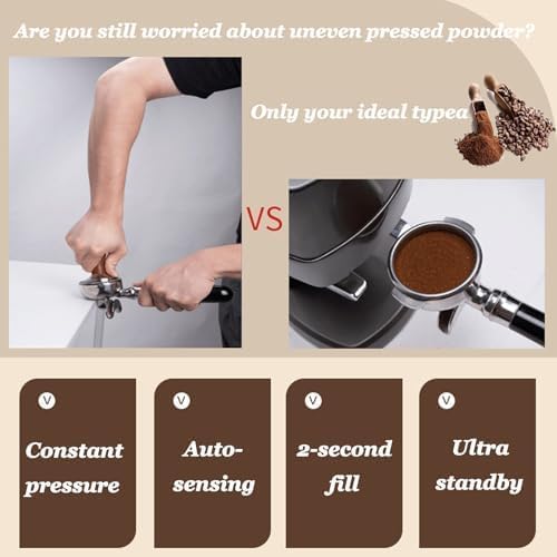 Inteligentna maszyna do espresso Tamper Machine Auto Fill 58mm Portafilter, Regulowane ciśnienie 10-30kg, Heavy Duty Base for Home Barista, Szybka stacja do pomocy dla kochanków