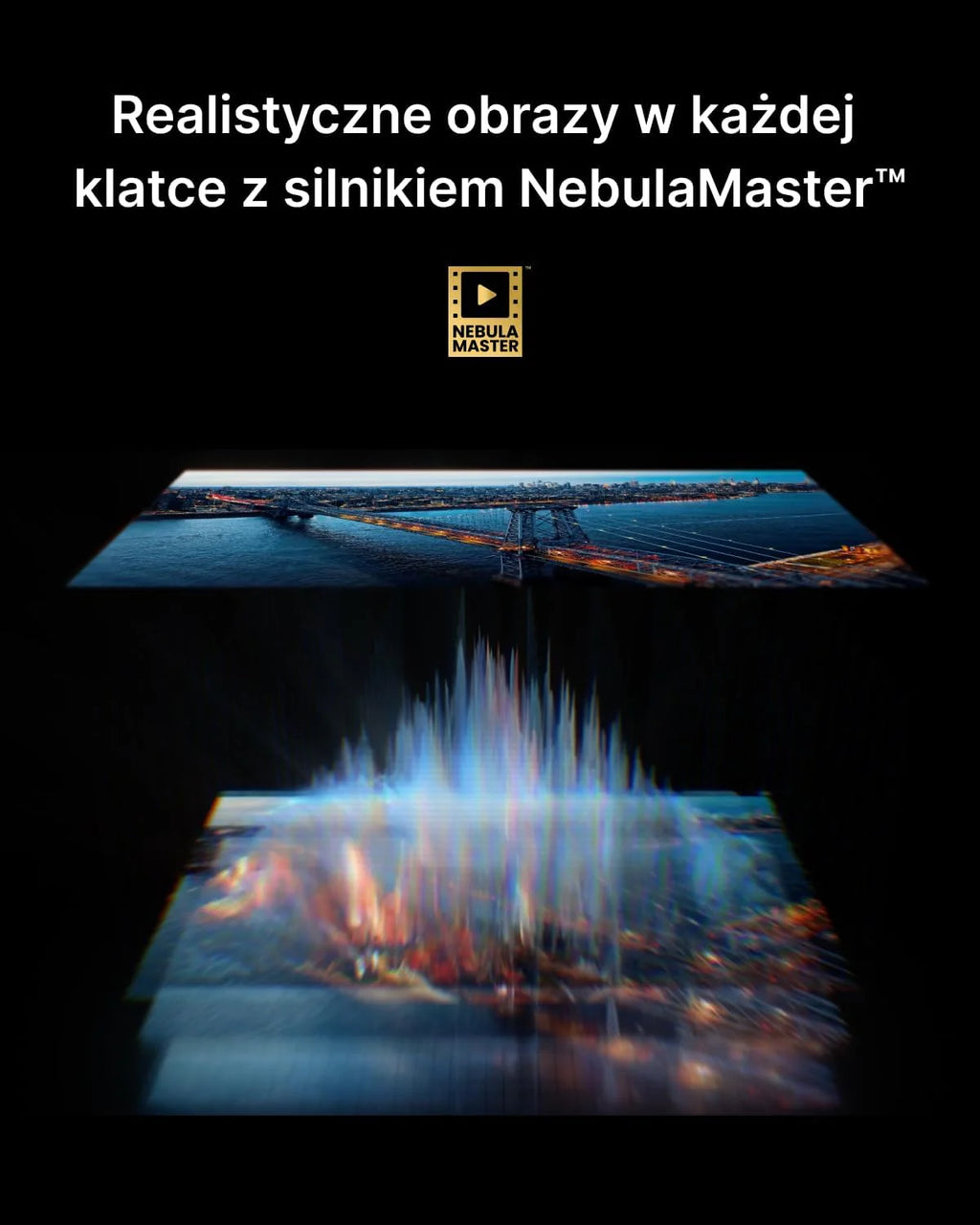 Inteligentny projektor NEBULA Cosmos 4K SE, projektor 4K o wysokiej jasności z Dolby Vision, ogromny ekran 200 cali, jasność 1800 ANSI lumenów, HybridBeam (laser + LED), poprawiona jakość obrazu