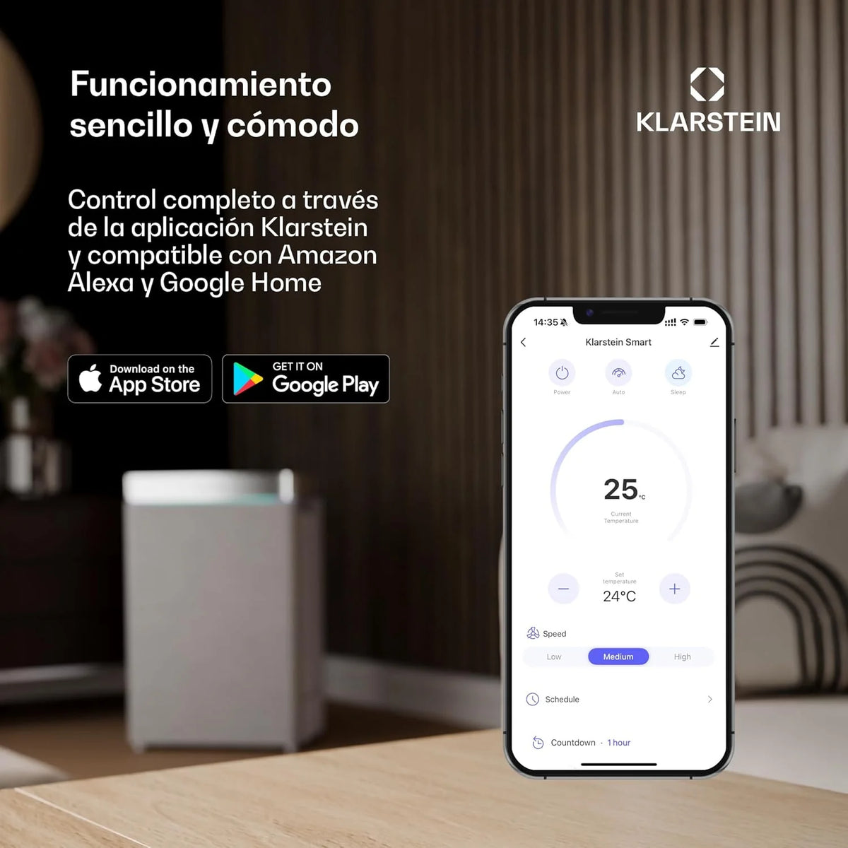 Klarstein Elektryczny osuszacz powietrza do 65 m2, inteligentny osuszacz powietrza do mieszkania, łazienki i piwnicy, cichy, elektryczny osuszacz powietrza z aplikacją WLAN IoT, suszarka budowlana o
