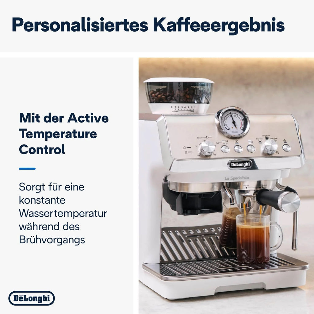De'Longhi La Specialista Arte Ekspres do Kawy, Biały/Srebrny, 1550W 240V