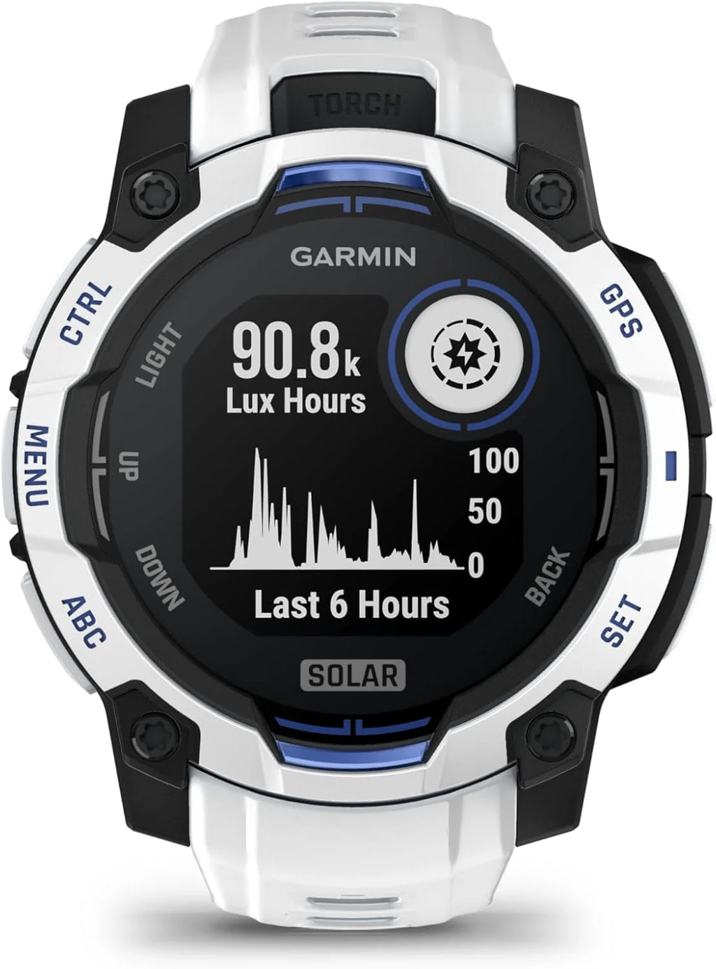 Garmin Instinct 3 SOLAR Wytrzymały Smartwatch GPS, 45 mm, Wbudowane Aplikacje Sportowe i Zdrowotne, Latarka LED, 10ATM, Sunburst
