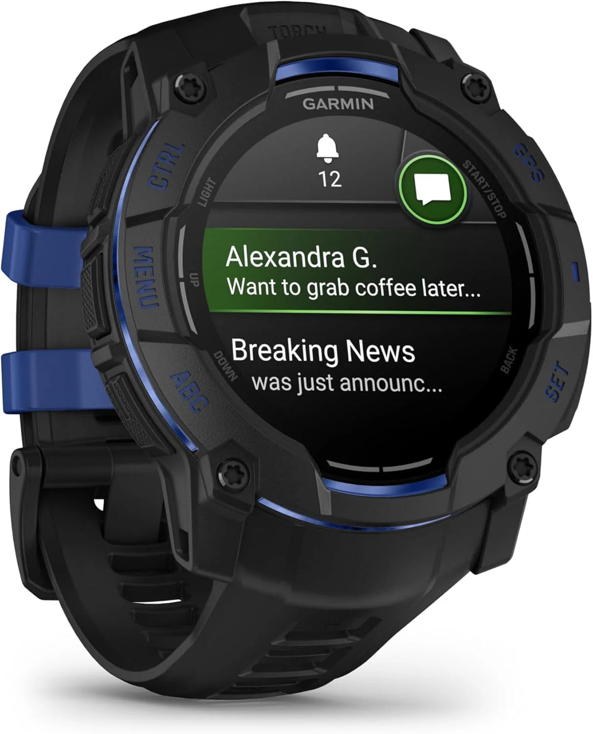 Garmin Instinct 3 SOLAR Wytrzymały Smartwatch GPS, 45 mm, Wbudowane Aplikacje Sportowe i Zdrowotne, Latarka LED, 10ATM, Sunburst