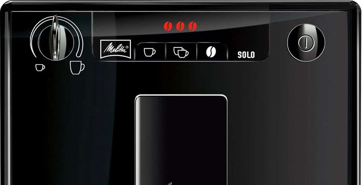 Melitta E 950-222 Caffeo Solo Automatyczny Ekspres do Kawy, 1400 W, 1,2 Litra, Czarny/Srebrny