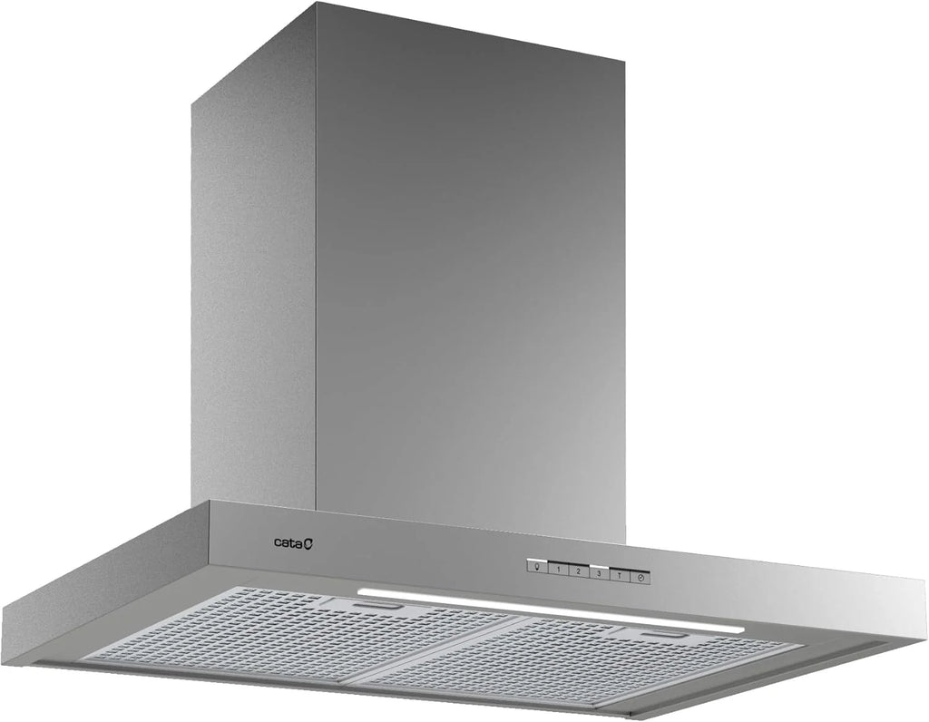 Cata Sygma okap ścienny 7010 X 4 poziomy demontażu 3+1 TURBO Elektroniczny panel sterowania Silnik BT3 Extra Silent Oświetlenie Taśma LED Łatwa instalacja Szerokość 70 cm Kolor Stal nierdzewna