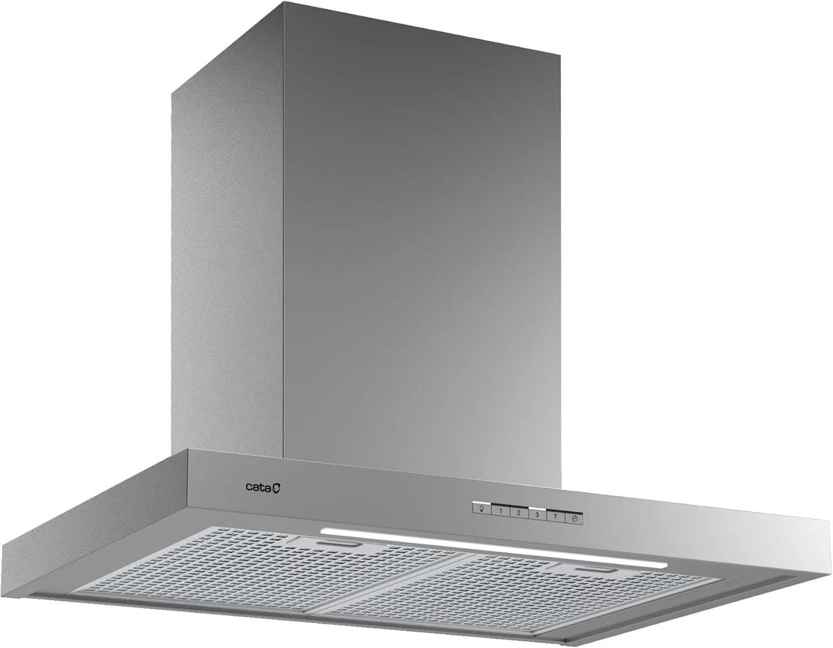 Cata Sygma okap ścienny 7010 X 4 poziomy demontażu 3+1 TURBO Elektroniczny panel sterowania Silnik BT3 Extra Silent Oświetlenie Taśma LED Łatwa instalacja Szerokość 70 cm Kolor Stal nierdzewna