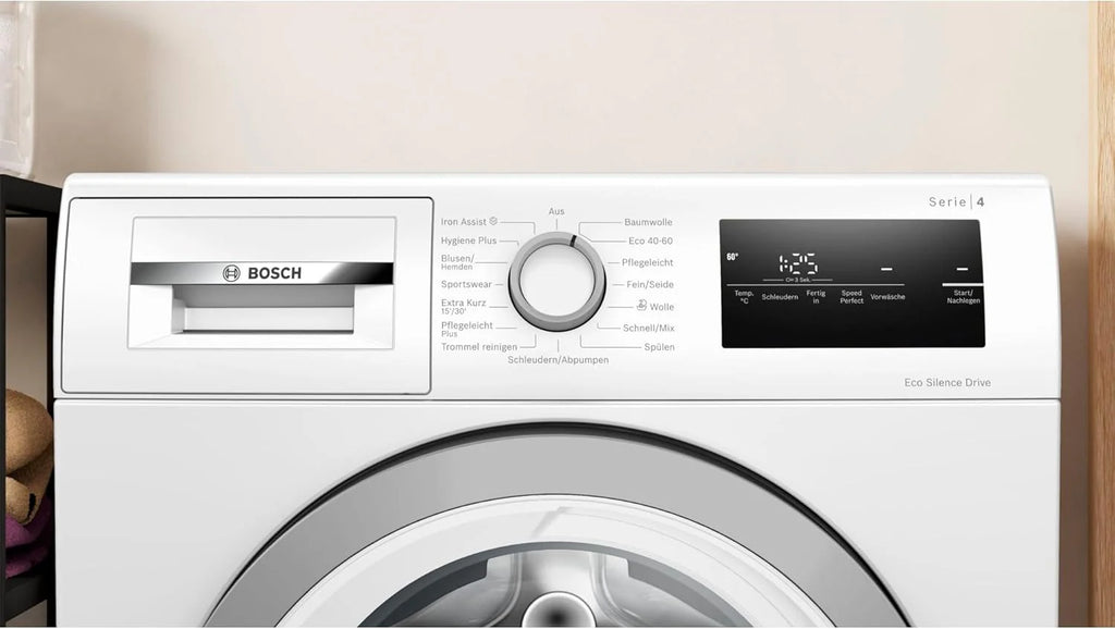 Bosch Hausgeräte WAN28127 seria 4 pralka, 8 kg, 1400 obr./min, Iron Assist: para do rozcinania; klasa energetyczna A; Active Water Plus: maksymalna oszczędność energii i wody; Speed Perfect