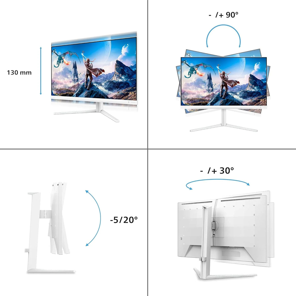 Philips Evnia 27M2N5901A Monitor gamingowy 68.6 cm UHD, 160 Hz, 1 ms, G-Sync comp., HDR400 (3840x2160, 160Hz, 2x HDMI 2.1, DisplayPort 1.4, USB-C (65 W Power Delivery), koncentrator USB, czarno-szary