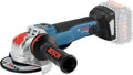 Bosch Professional system 18V: akumulatorowa szlifierka kątowa GWX 18V-10 SC (system X-LOCK, prędkość obrotowa bez obciążenia: 4 500 – 9 000 min–1, Ø tarczy: 125 mm, walizka L-BOXX)