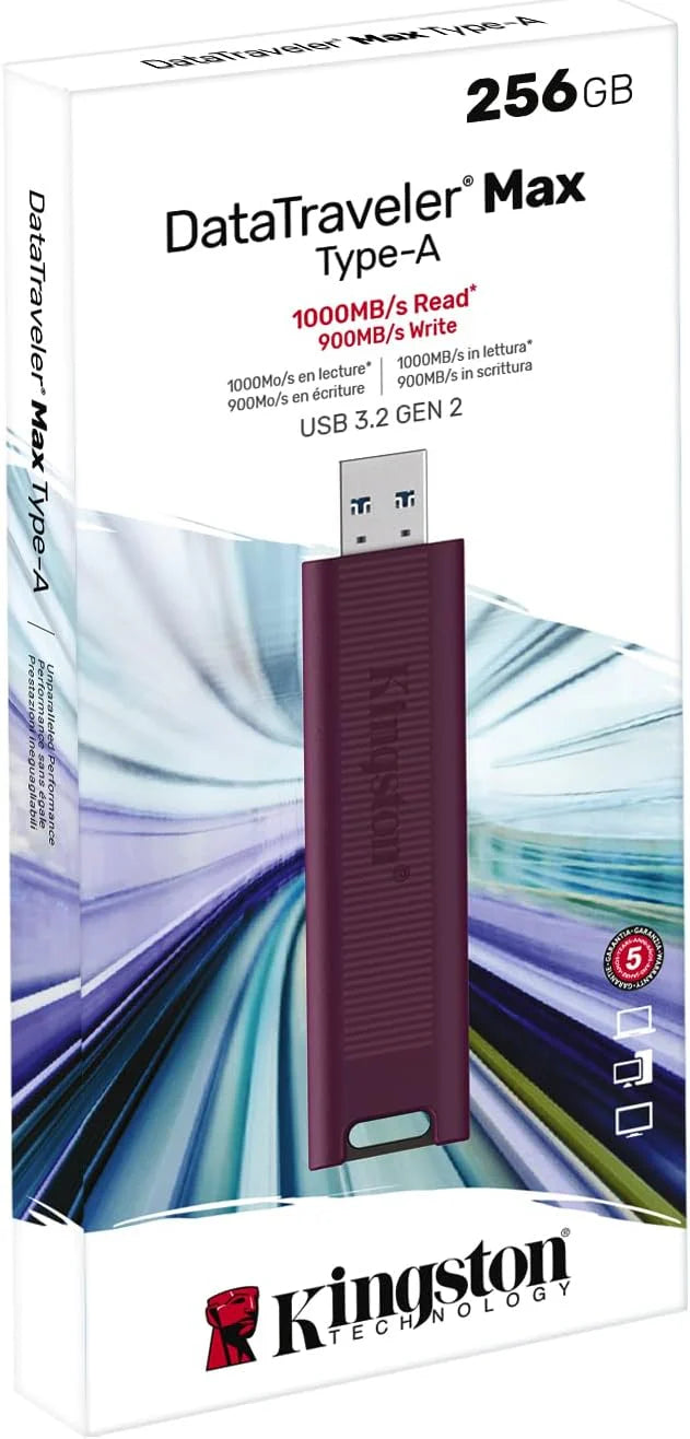 Kingston DataTraveler Max Type-A USB 3.2 Gen 2 pamięć flash 256 GB 1000R/900W - DTMAXA/256GB