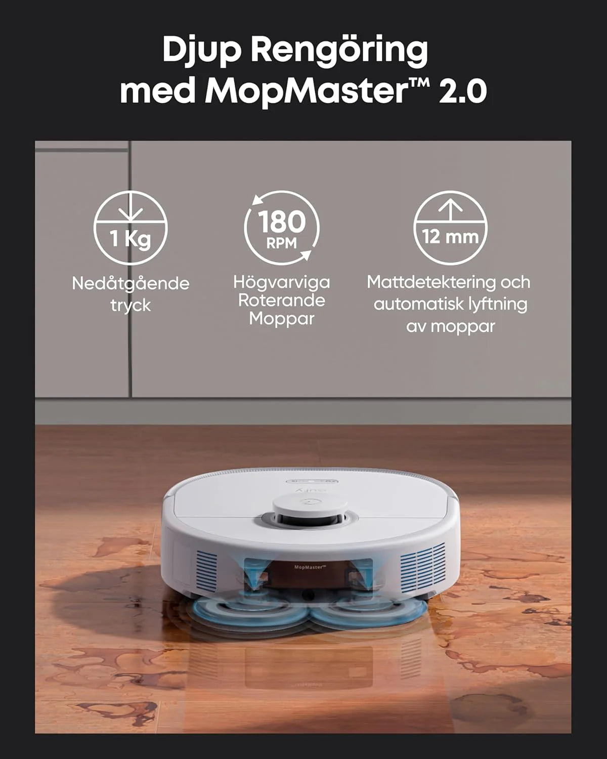 Robot odkurzający eufy X10 Pro Omni z systemem MopMaster 2.0 (8000 Pa), technologią inteligentnej nawigacji iPath, automatycznie opróżniającym się zbiornikiem na kurz o pojemności 2,5 l (Czarny)