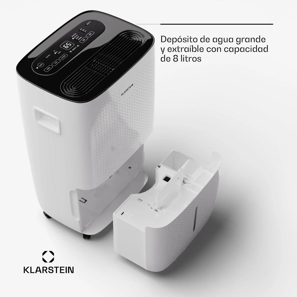 Klarstein Elektryczny osuszacz powietrza do 65 m2, inteligentny osuszacz powietrza do mieszkania, łazienki i piwnicy, cichy, elektryczny osuszacz powietrza z aplikacją WLAN IoT, suszarka budowlana o
