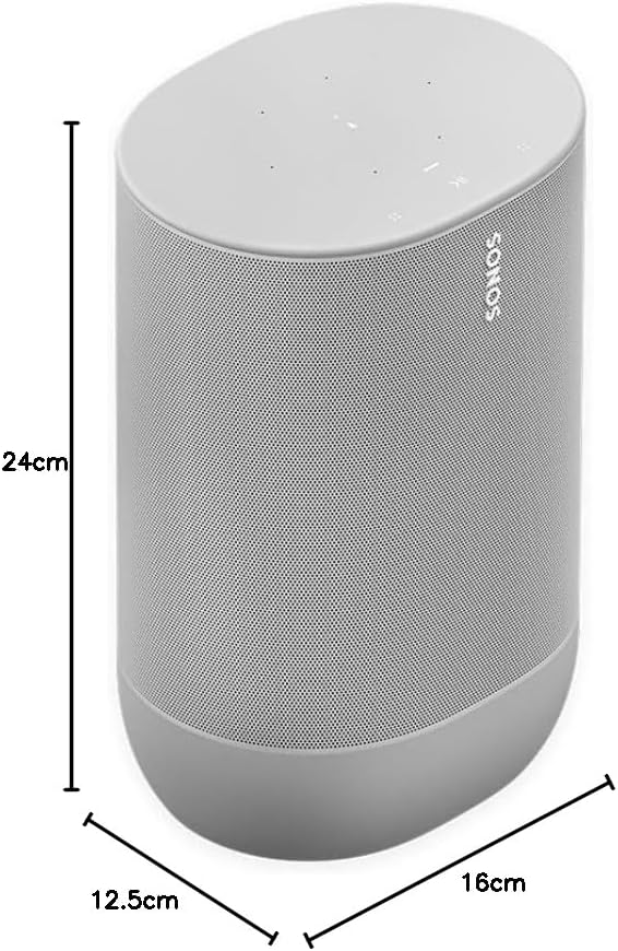Sonos Move, Dzięki temu potężnemu, wytrzymałemu i wszechstronnemu inteligentnemu głośnikowi możesz cieszyć się odważnym dźwiękiem, który Cię poruszy i podąży za Tobą. (Czarny)