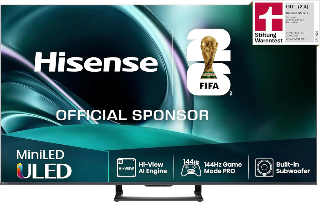 Hisense 55U7Q sw LED-TV Mini LED UHD Multituner BT Smart Dolby Vision HDR10+ (20015889)