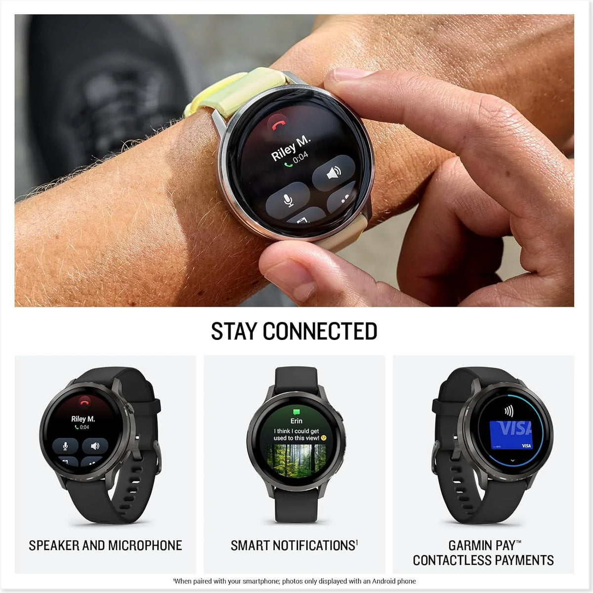 Garmin Venu 4 Premium Smartwatch GPS 41mm, AMOLED, Latarka LED, Slate Black/Black