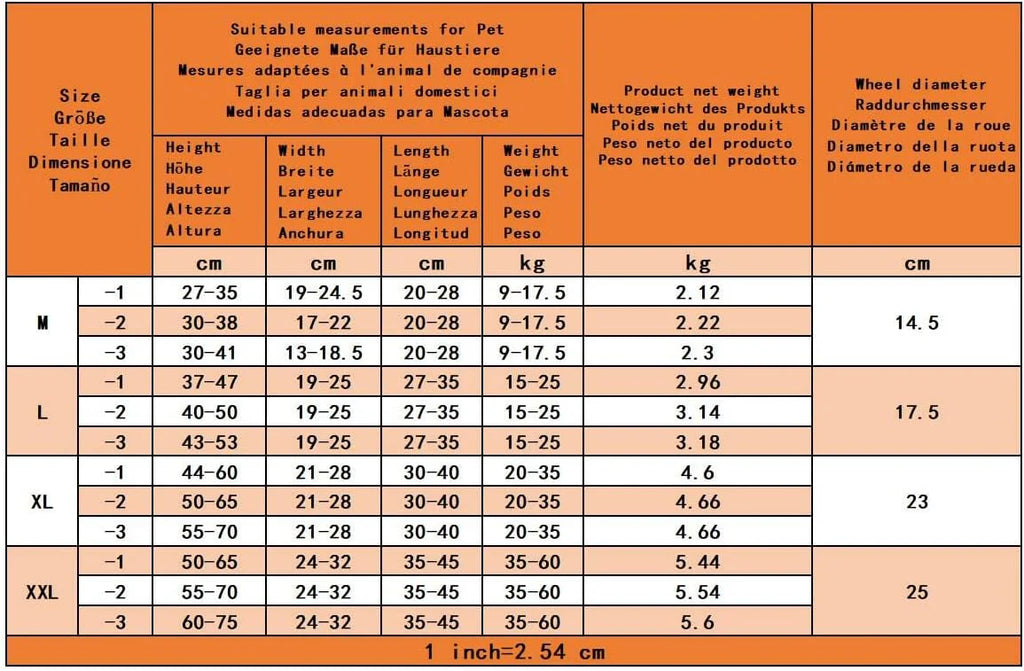 Regulowane 2 koła wózek dla psa,XXL-2 Rozmiar Dla Niepełnosprawnych Rehabilitacja tylnych łap psa, Fit Wysokość 55-70cm, Szerokość 24-32cm, Długość 35-45cm