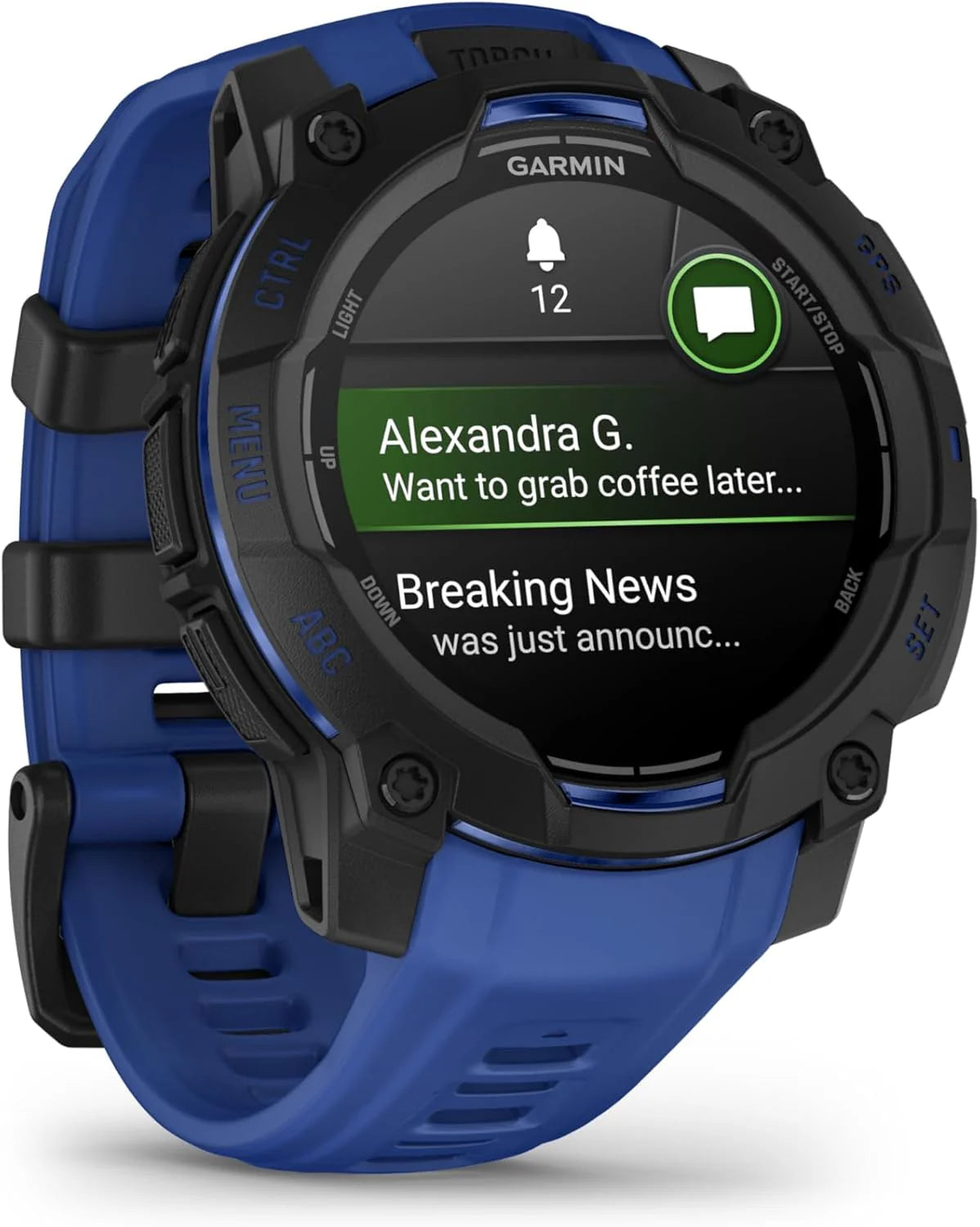 Garmin Instinct 3 SOLAR Wytrzymały Smartwatch GPS, 45 mm, Wbudowane Aplikacje Sportowe i Zdrowotne, Latarka LED, 10ATM, Sunburst
