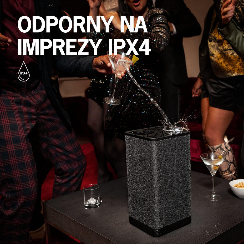 ULTIMATE EARS HYPERBOOM, przenośny bezprzewodowy głośnik Bluetooth, głośny głośnik, głęboki bas, wodoodporny zgodnie z IPX4, zasięg 45 m, czarny