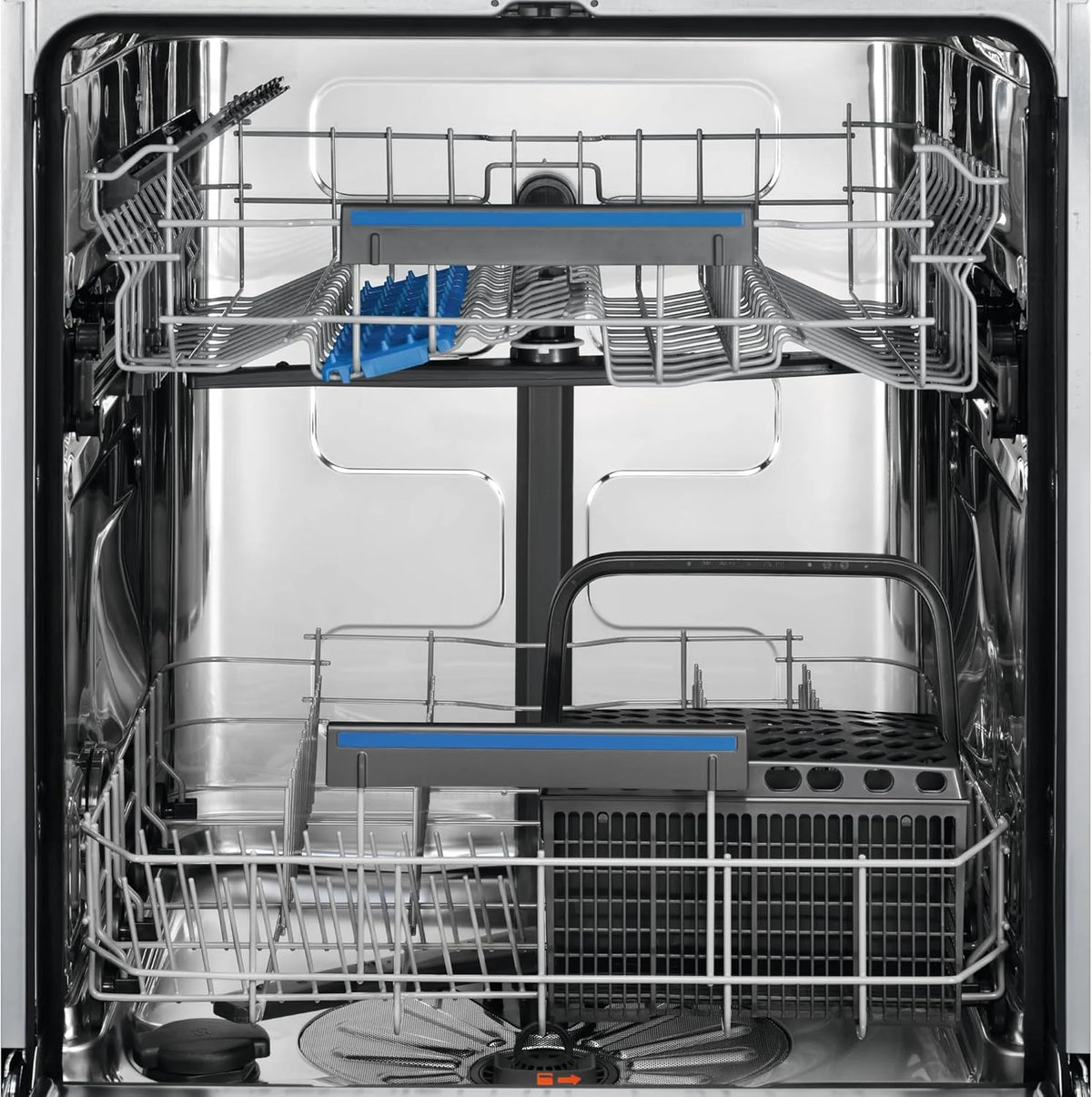 Electrolux Zmywarka, 45 cm, ESS42220SW, 9 sztućców, SatelliteClean Series 600, silnik inwerterowy, wyświetlacz cyfrowy, 8 programów, ExtraHygiene, AirDry, biały