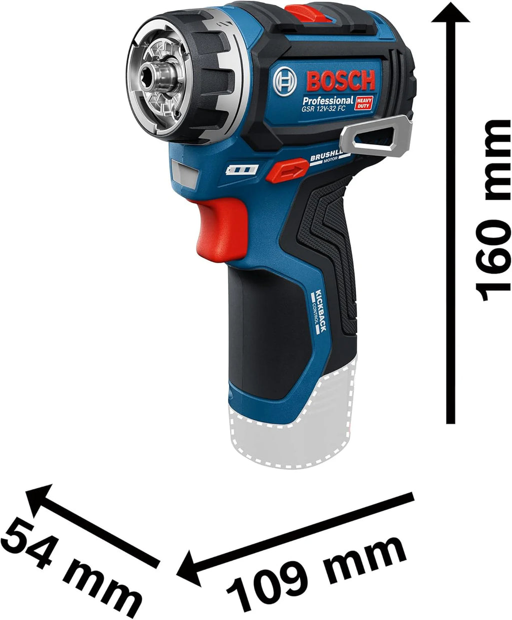 Bosch PRO Wiertarka akumulatorowa 18 V GSR12V-32FC (z 2,0 Ah, GAL 12V-20, GFA 12-M, GFA 12-X, GFA 12-E, GFA 12-W, L-BOXX)