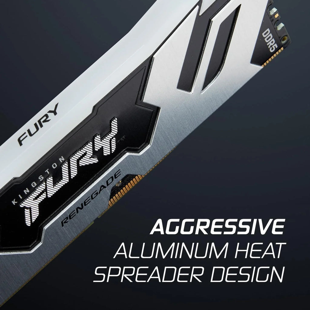 Kingston Fury Renegade Czarny RGB 16 GB 6400MT/s DDR5 CL32 DIMM pamięć do gier do komputera stacjonarnego - KF564C32RSA-16