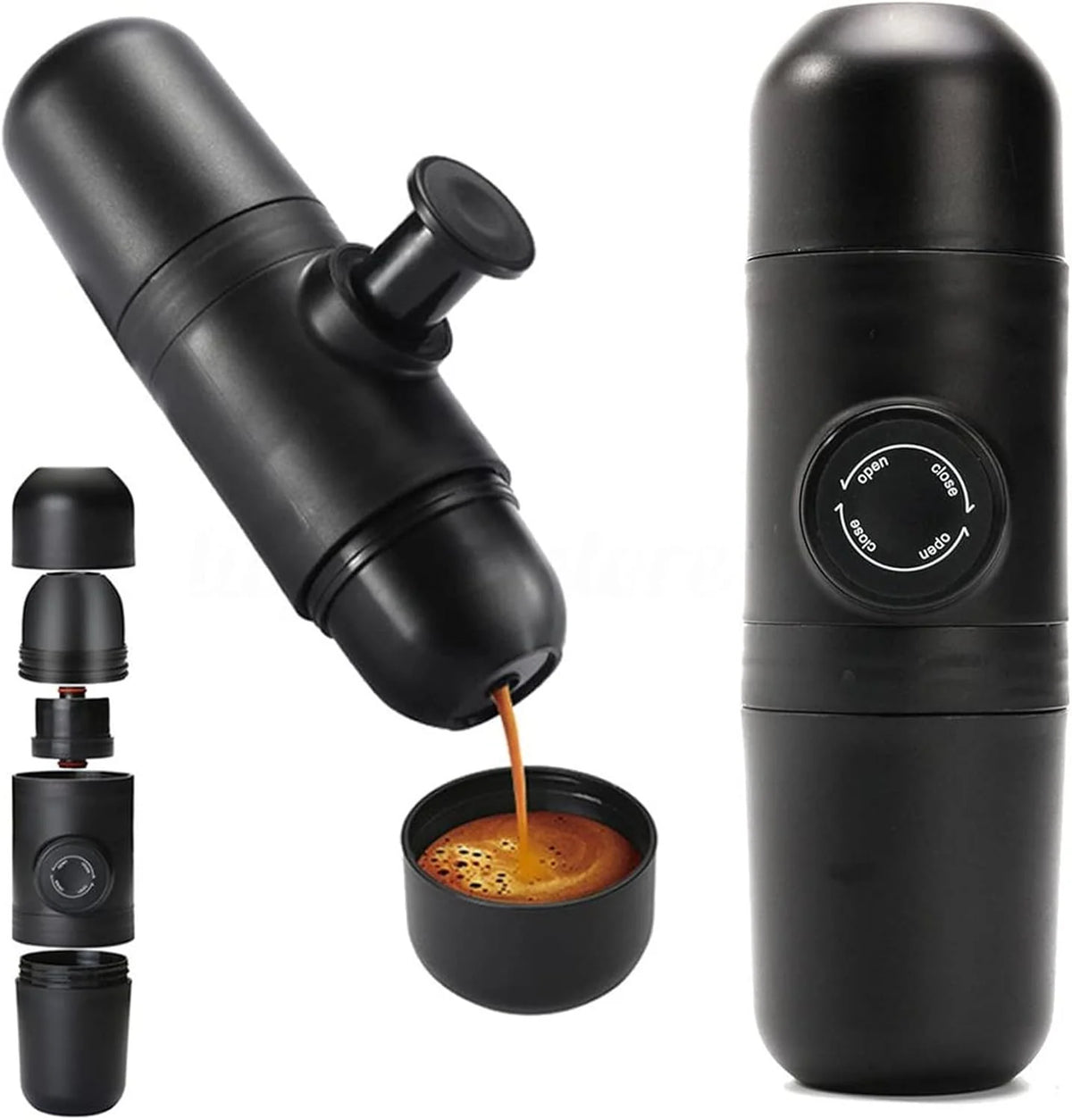 DieffematicKF Ekspresy do kawy Manual Ekspres do kawy Ręcznie Operowany Espresso Machine Pot przenośne odkryte odkryty ekspres do kawy mini espresso mini ekspres do kawy