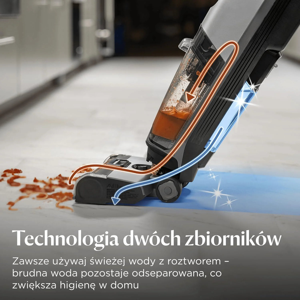 BISSELL CrossWave OmniForce, Odkurzacz Bezprzewodowy Mokro i Sucho, Odkurzanie i Mycie lub tryb Wyłącznie Odkurzania, Odkurzacz Piorący o Wysokiej Mocy, 240m² Czyszczenia Wielopowierzchniowego, 3912N