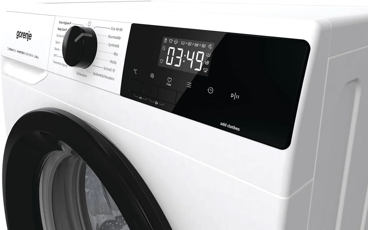 Gorenje WNHPI64SAPS/DE pralka z funkcją pary / 6 kg / 1400 obr./min / 15 programów/AquaStop/Inverter PowerDrive silnik/bęben ze stali nierdzewnej/zabezpieczenie przed dziećmi/EEK A/biała