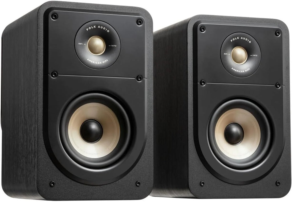 Polk Audio Signature Elite ES15 Głośniki do regału na książki, głośniki HiFi do systemu dźwięku kina domowego, Hi-Res Audio - czarne