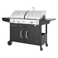 Grill gazowo-węglowy 2 w 1 Western - czarny