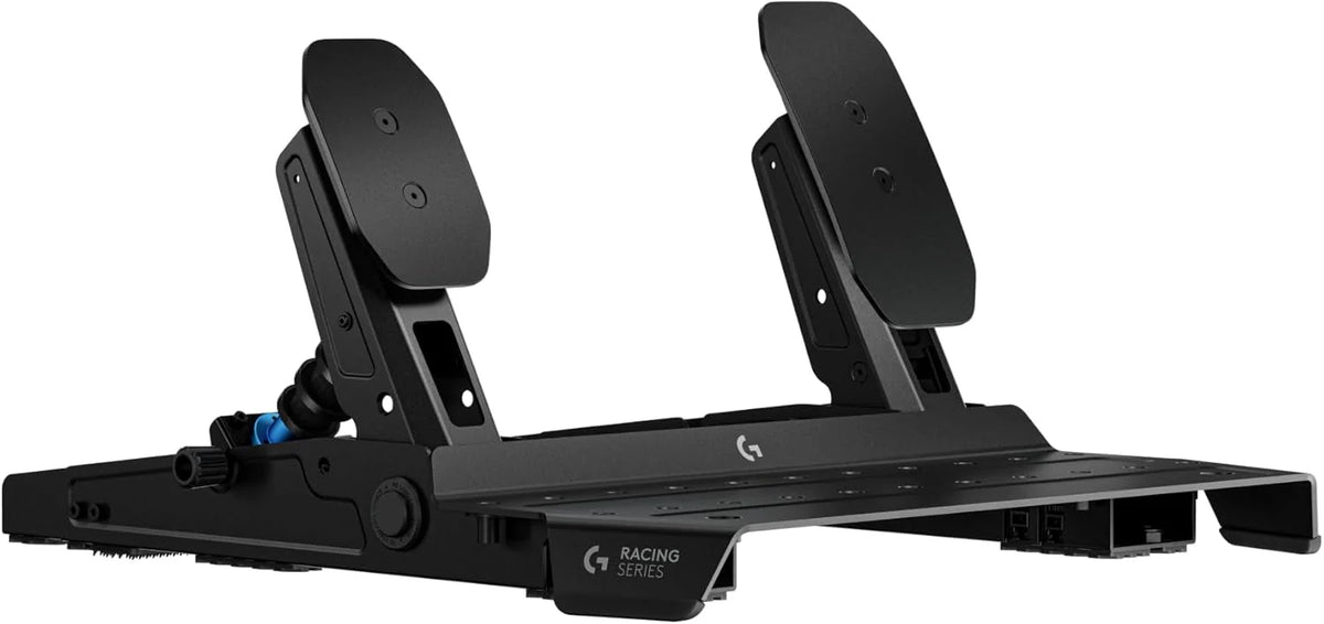 Logitech G PRO Racing Pedals – Pedały symulatora wyścigów z hamulcem z czujnikiem obciążenia 100 kg, w pełni konfigurowalne, wymienne sprężyny i elastomery, konstrukcja modułowa - Czarny