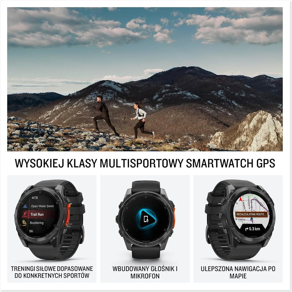 Garmin Fenix 8 47mm AMOLED Slate Gray Steel/Black