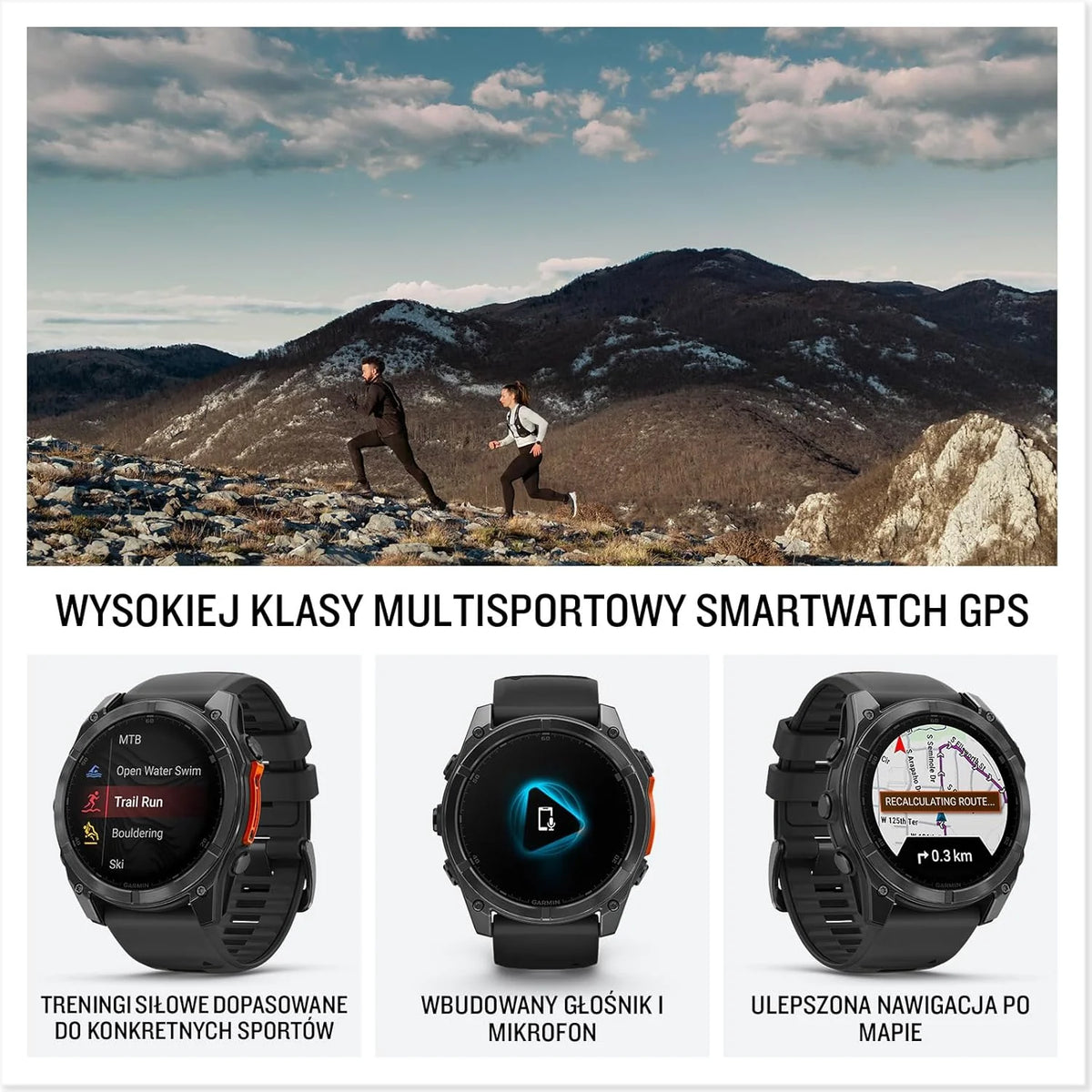 Garmin Fenix 8 47mm AMOLED Slate Gray Steel/Black