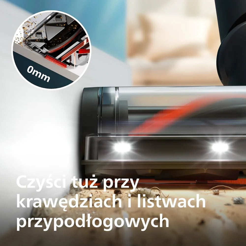 Philips SpeedPro Max Bezprzewodowy Odkurzacz Pionowy 7000 Series, Do Sierści Zwierząt, Mocne Ssanie 360°, Maks. 80 min, Bez Plątania, Do Dywanów i Twardych Podłóg, 4 Narzędzia LED (XC7065/01)
