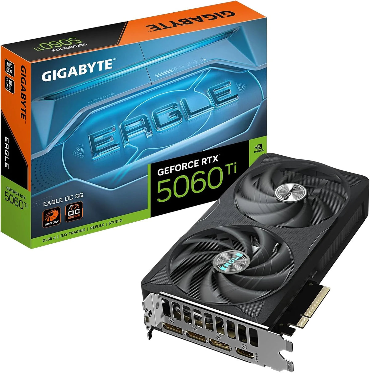 Gigabyte GeForce RTX 5060 WINDFORCE OC 8G karta graficzna - 8 GB GDDR7, 128 bit, PCI-E 5.0, zegar rdzeniowy 2512 MHz, 3 x DisplayPort, 1 x HDMI, GV-N5060WF2OC-8GD