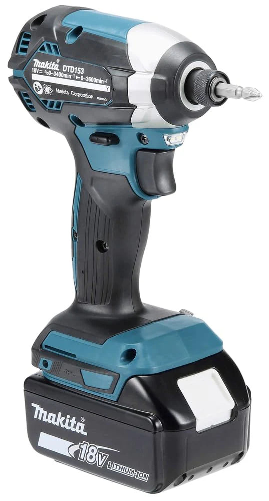 Makita Dtd153Rtj Wkrętarka, Niebieski/Czarny, ‎29.5 x 39.5 x 16.5 cm; 1.5 kg