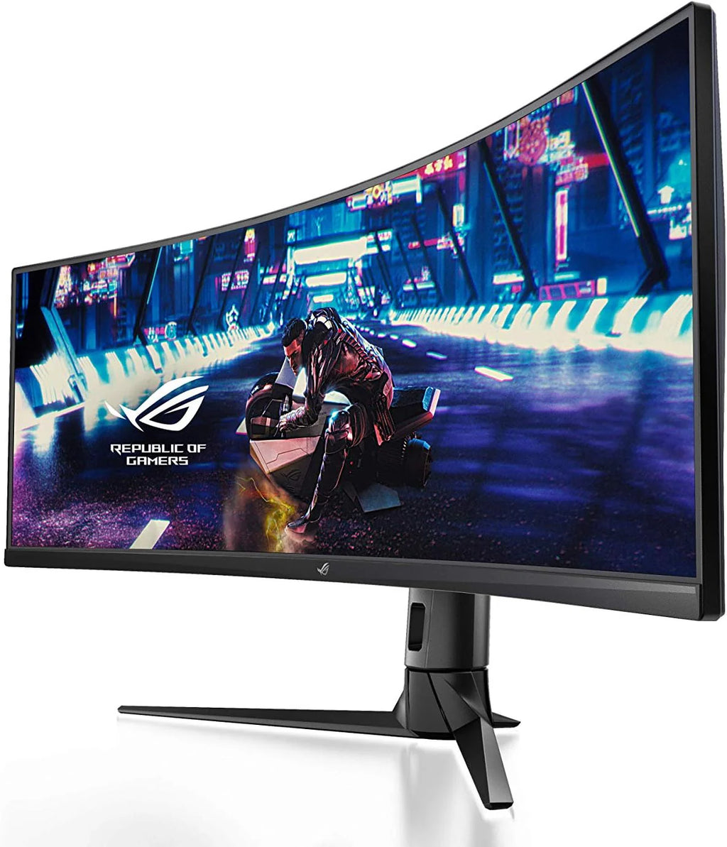 ASUS ROG STRIX zakrzywiony XG49VQ, 125% sRGB, DP, HDMI, USB 3.0, FreeSync 2 HDR, DisplayHDR 400, AuraSync