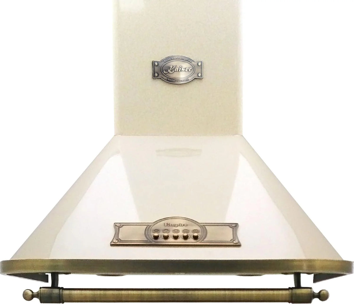 Ekskluzywny designerski okap kuchenny, 60 cm, okap ścienny z serii EMPIRE, 910 m³/h, okap kominowy, kość słoniowa, uchwyt z brązu, styl antyczny, z filtrem z węglem aktywnym, tryb wyciągu i obiegu